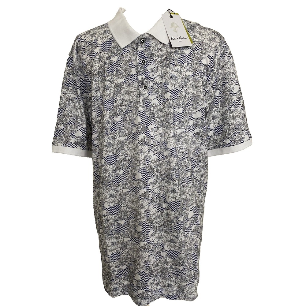 Robert Graham cheville blue tshirt men size XL A005675
